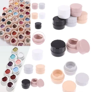 5g Empty Plastic Nail Art Cosmetic Containers Jar Face Cream Pot Nail Gel Powder Box Makeup Lotion Tool Trial Sample Packaging