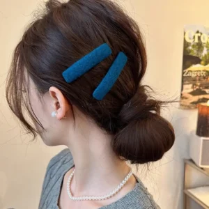 Hot selling Korean retro fabric hair clip for women and girls, side clip, bangs clip, headband, new BB clip hair accessory set