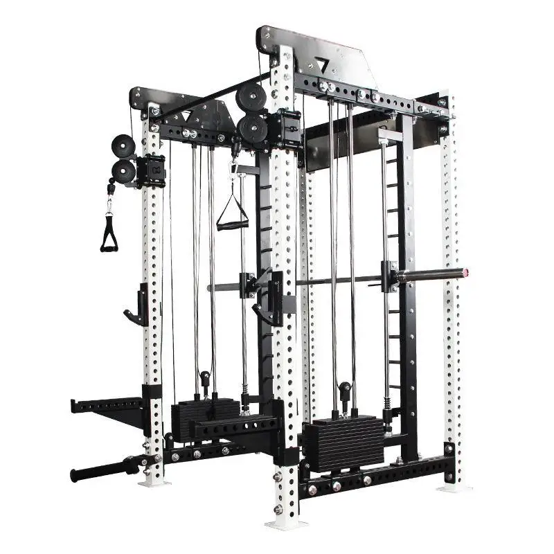 75 Square Tube 3.0 Thick Adjustable 3-in-1 Pulley System Comercial Gym Smith Machine Multi-function Station Functional Trainer - Image 6